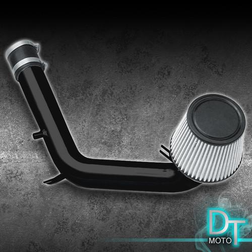 Stainless washable filter + cold air intake 99-05 jetta 99-06 golf 2.0 sohc blk