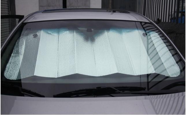 2pcs auto car sun shade foldable sun visor wind shield sunshade 55x27.5 inches