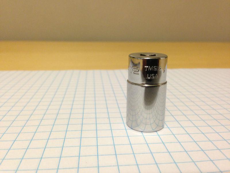 Snap-on 1/4" drive 1/2" simi-deep 6 point socket