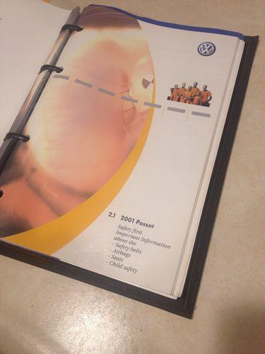 Volkswagen owners manual 2001 passat with cover book