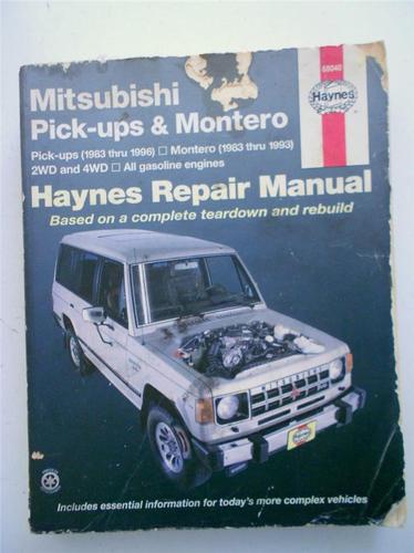 Haynes repair manual 68040 mitsubishi pick-ups 83-96 montero 83-93 1563921928