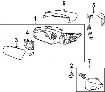 Ford br3z17682aa genuine oem factory original mirror assy