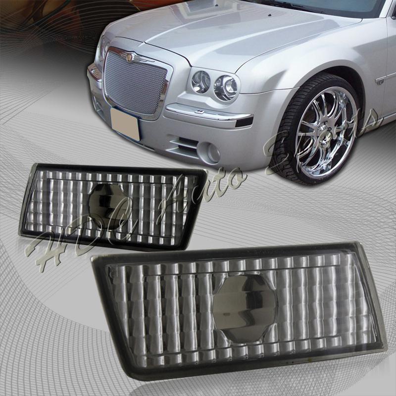 2004-2008 chrysler 300/300c chrome/smoke side marker turn signal bumper lights