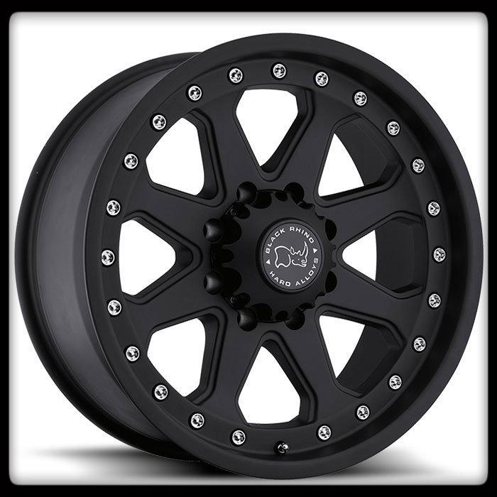 17" x 9" imperial off road black rhino matte black suburban  f350 wheels rims