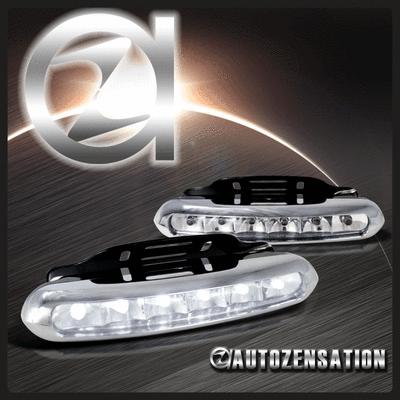 Hyper white 12v 6-led drl daytime running bumper fog lights