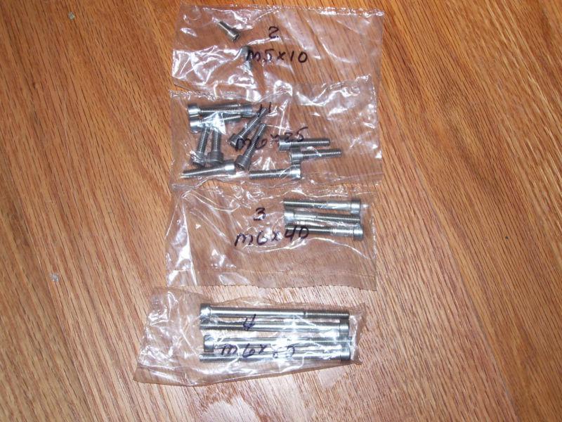 Yamaha xs 650 tx 20 piece stainless steel engine case bolt set  new!