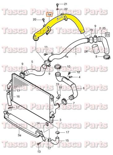 Brand new oem intercooler charge air pipe 01-09 volvo s60 v70 v70xc #30666126