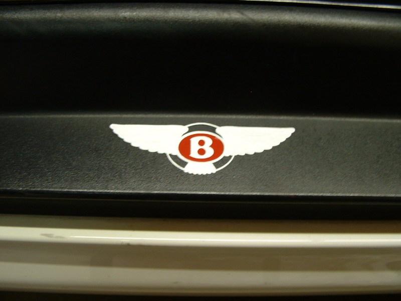 (2) door step decal sticker badge accent "bentley logo" red label