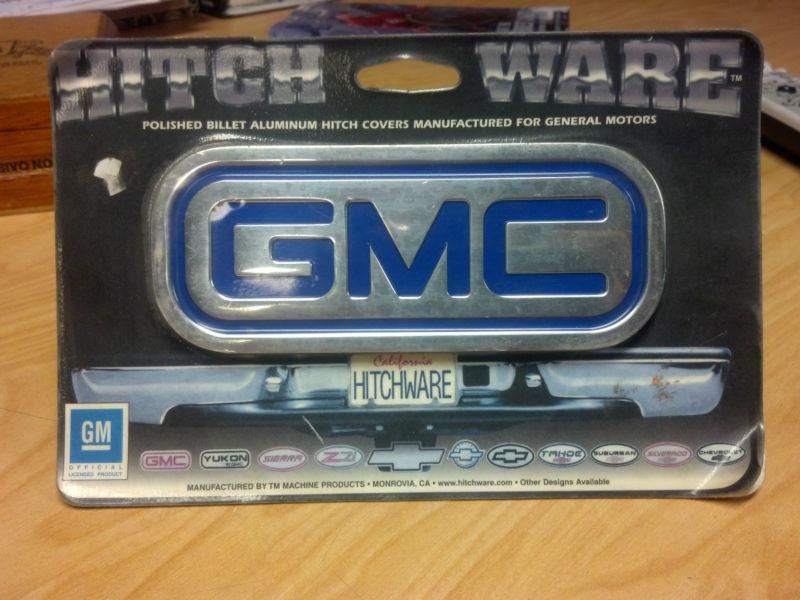 Gmc chrome hitch cover aluminum billet silver new