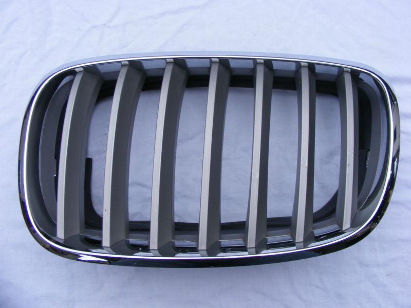 2007-2013 08 09 10 11 bmw x5 x6 left driver side oem hood grille w/ titan