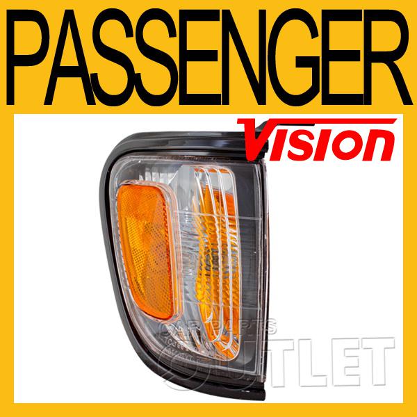 01-04 toyota tacoma right corner signal light lamp w/ black pearl bezel 02 03 rh