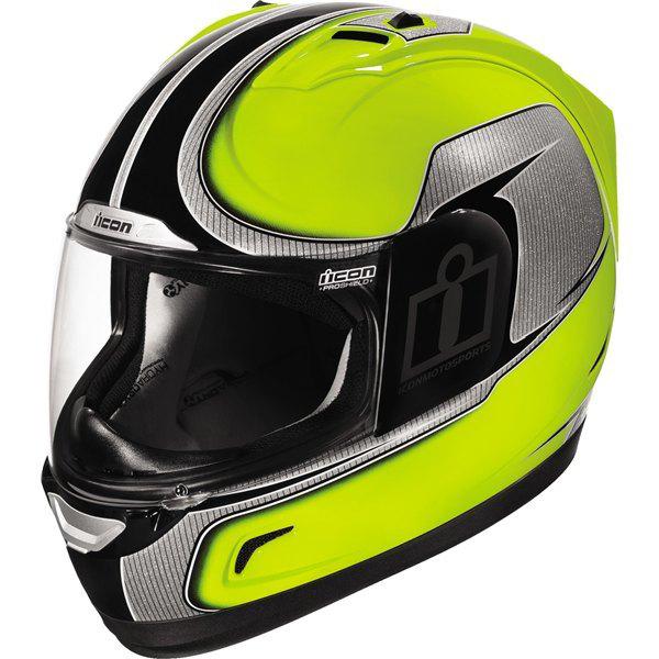 Hi viz yellow xxl icon alliance hi-viz full face helmet