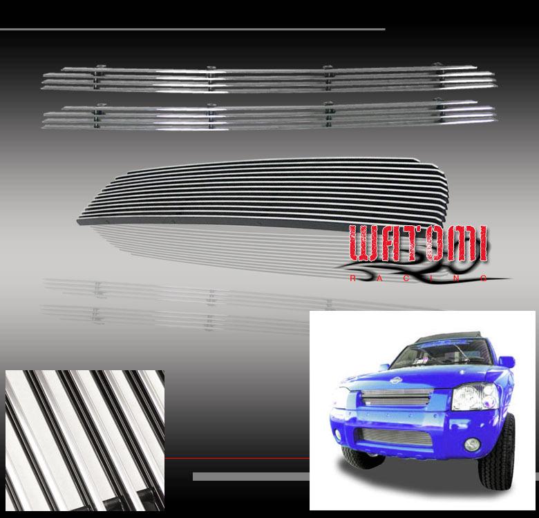 01-04 nissan frontier front billet grille upper+lower