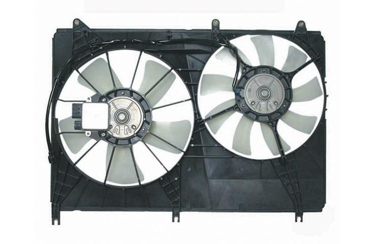 Depo ac condenser radiator cooling fan assy 04-08 mitsubishi endeavor mr968068