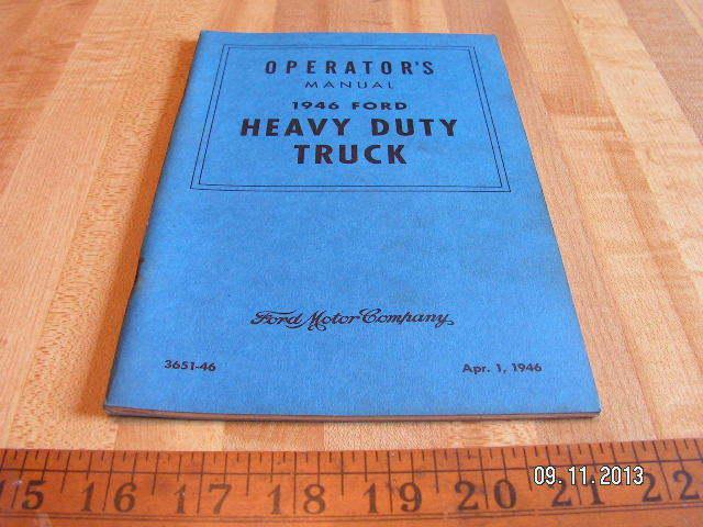 1946 ford heavy duty truck original owner's / owners manual /operators book