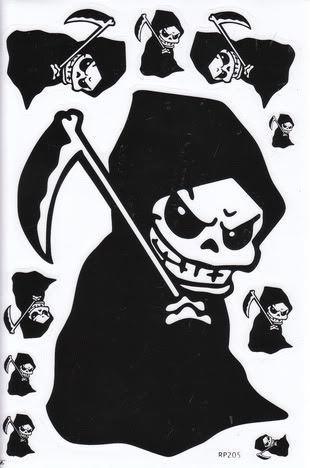 #cp#sta54 grim reaper sticker decal motorcycle car bike racing tattoo