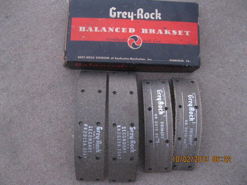 Brake shoe linings 1948 1949 1950 1951 1952 1953 hudson pontiac grey rock 2015ad