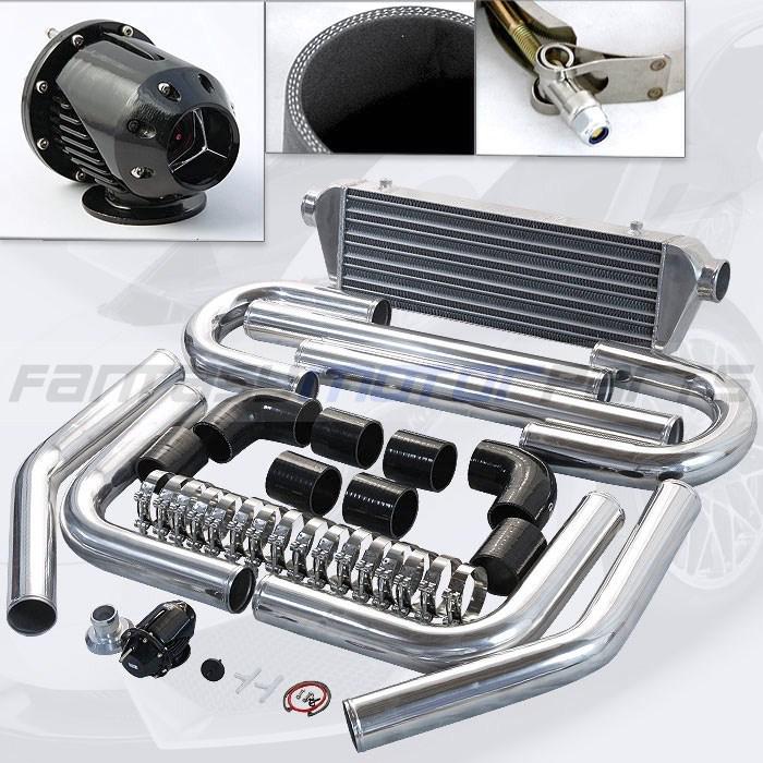 2.5'' black piping kit + 27''x7''x 2.5'' intercooler + ssqv turbo blow off valve