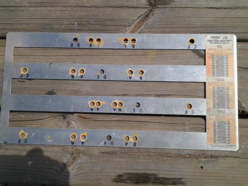Woody's traction master preformance stud template, aluminum 24 line