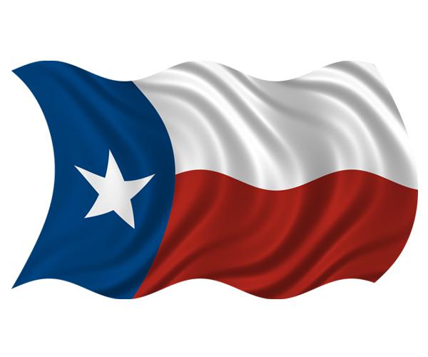 Texas state waving flag decal 5"x3" tx american usa vinyl car sticker (rh) zu1