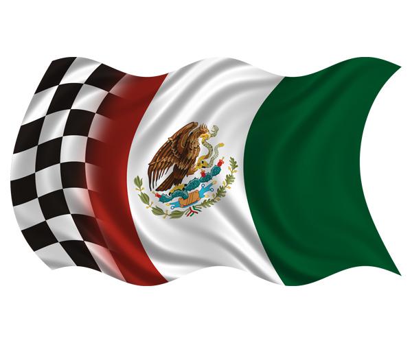 Mexico racing flag decal 5"x3" mexican mexicana vinyl race car sticker (lh) zu1