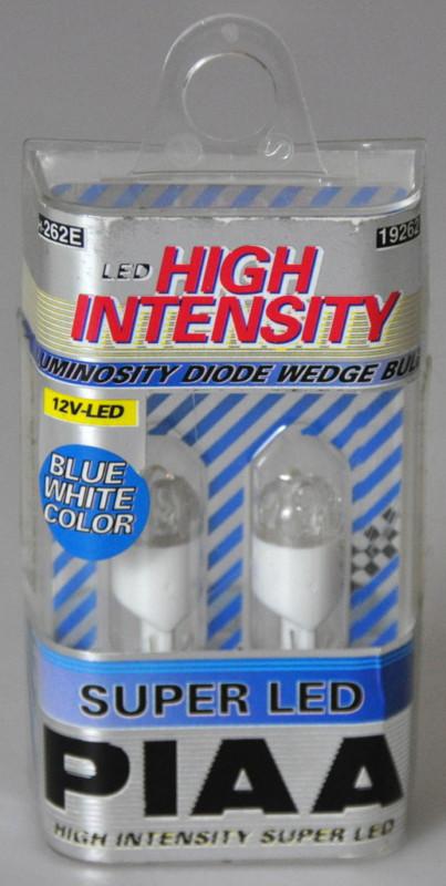 New in package piaa high intensity super led twin pack bulbs blue white 19262