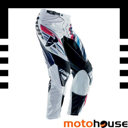 Thor mens phase vented wired pants mx offroad dirt motocross red white black 