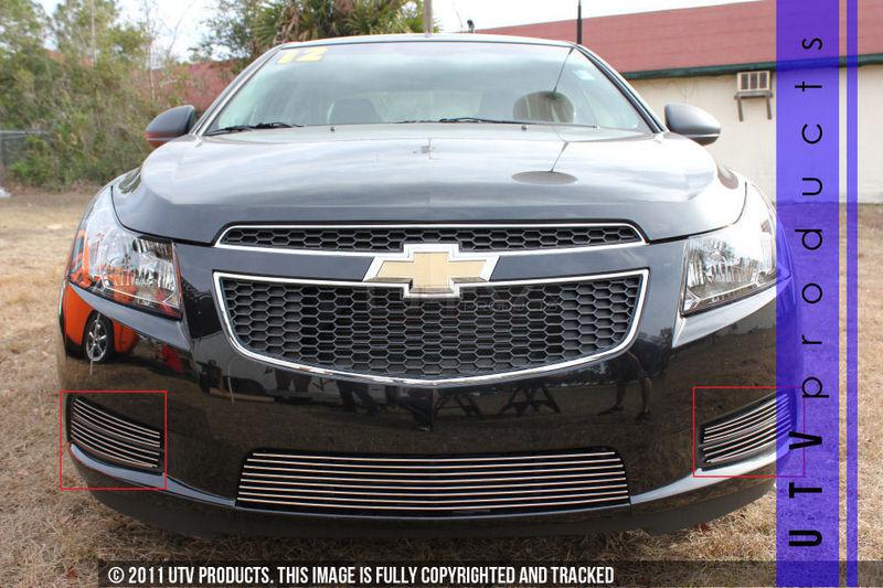 2011 2012 2013 chevy cruze 4pc fog light chrome billet grille kit chevrolet