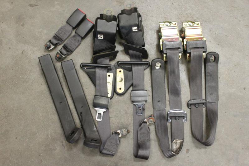 Camaro/firebird t-top/hard top ebony black seat belts set used