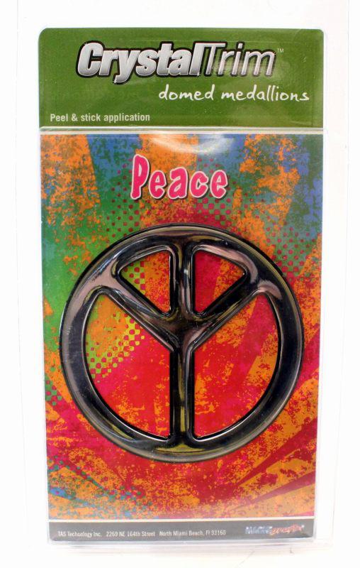 Peace sign crystaltrim medallion flexible 3d peel and stick #00262