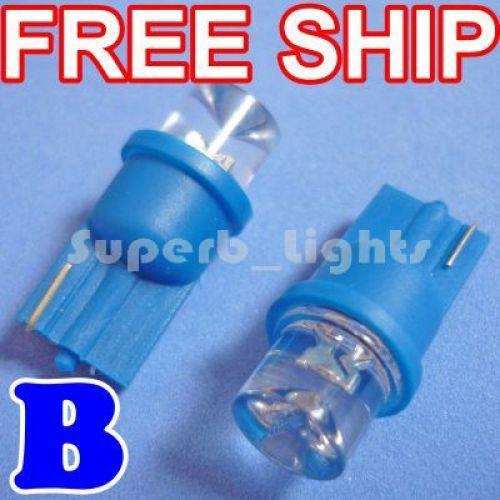 10x 194 168 t10 blue led wedge side car lights bulbs