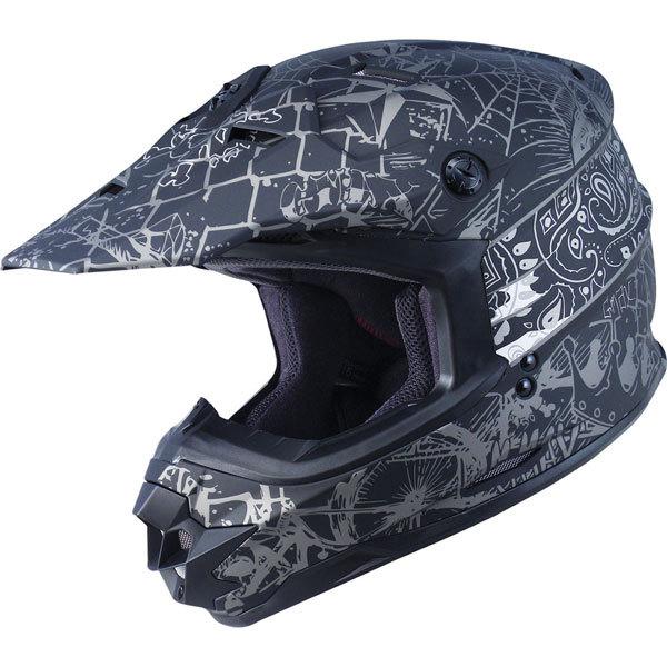 Flat black/silver xxxl gmax gm76x street life helmet