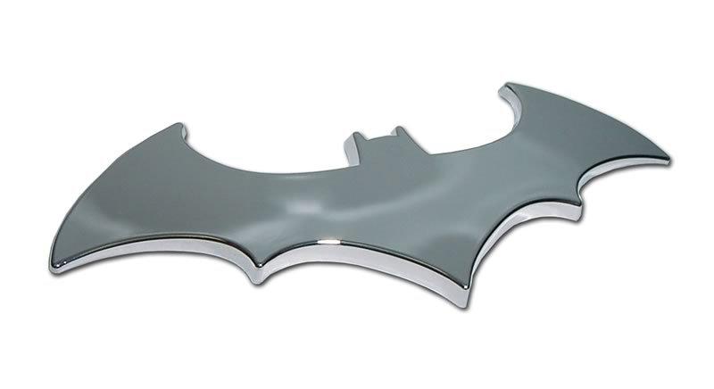 Batman chrome metal auto emblem car decal - new, not plastic