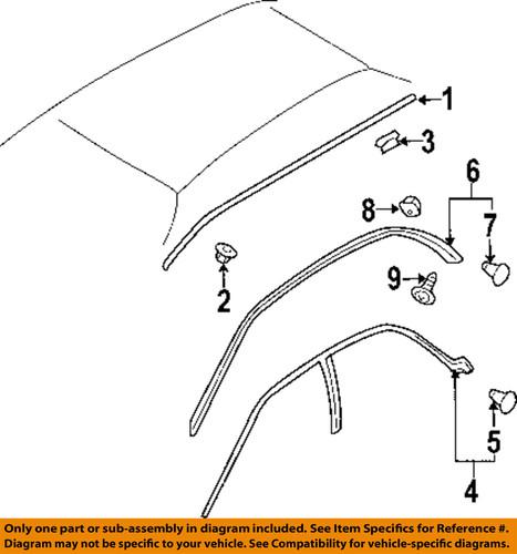 Subaru oem 909300044 roof-roof molding cap