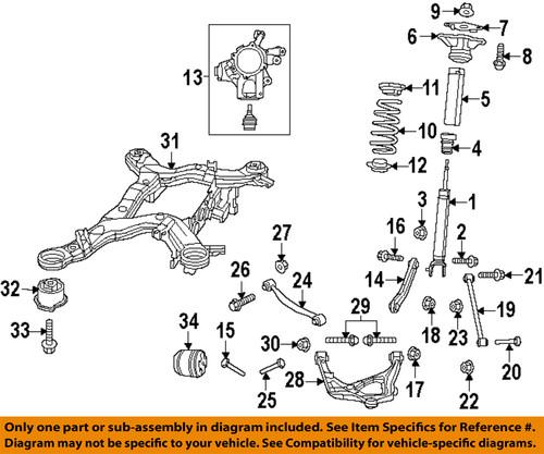 Mopar oem 6509343aa rear suspension-upper control arm mount bolt