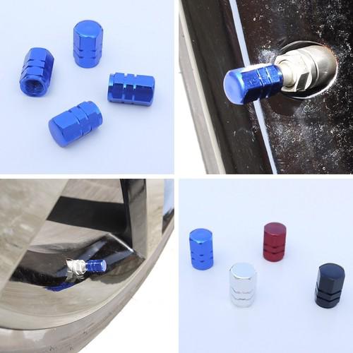 Aluminum alloy wheel rim tire stem tpms valve cap blue fit kia hyundai infiniti