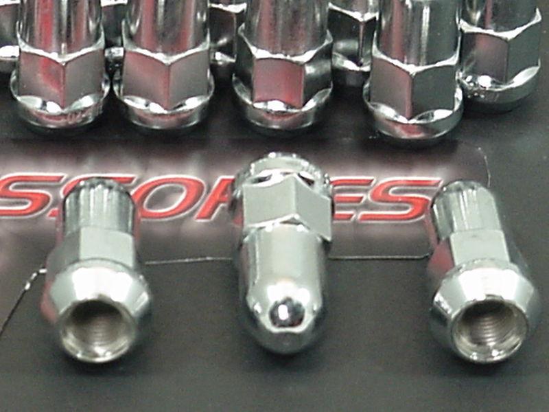 20pc bullet chrome acorn lug nuts 7/16-20