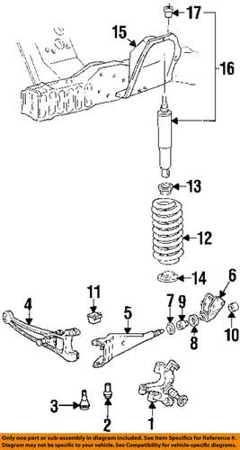 Ford oem d7uz3b244c front suspension-radius arm spacer