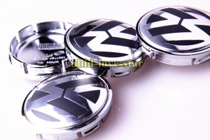 Bingo 55mm vw silver base wheel center emblem caps bora golf mk4 1j0601171