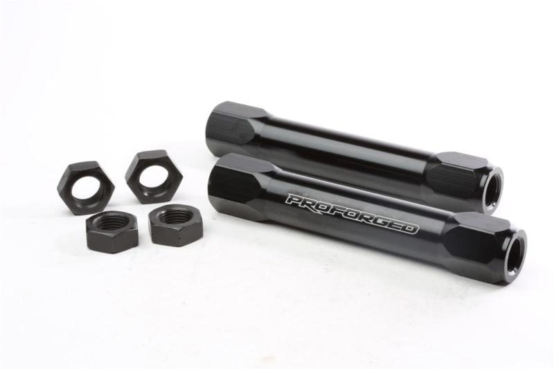 Proforged chassis parts tie rod sleeves edp coated billet aluminum black pair