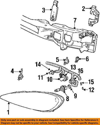 Pontiac gm oem 22672208 headlight-headlamp assembly