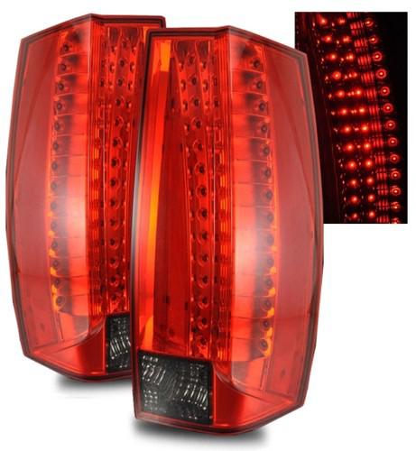 07-12 chevy suburban/tahoe/gmc yukon/denali red smoke led tail lights brake lamp