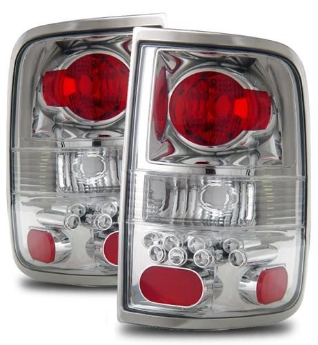 04-08 ford f150 styleside clear chrome altezza tail lights rear brake park lamps