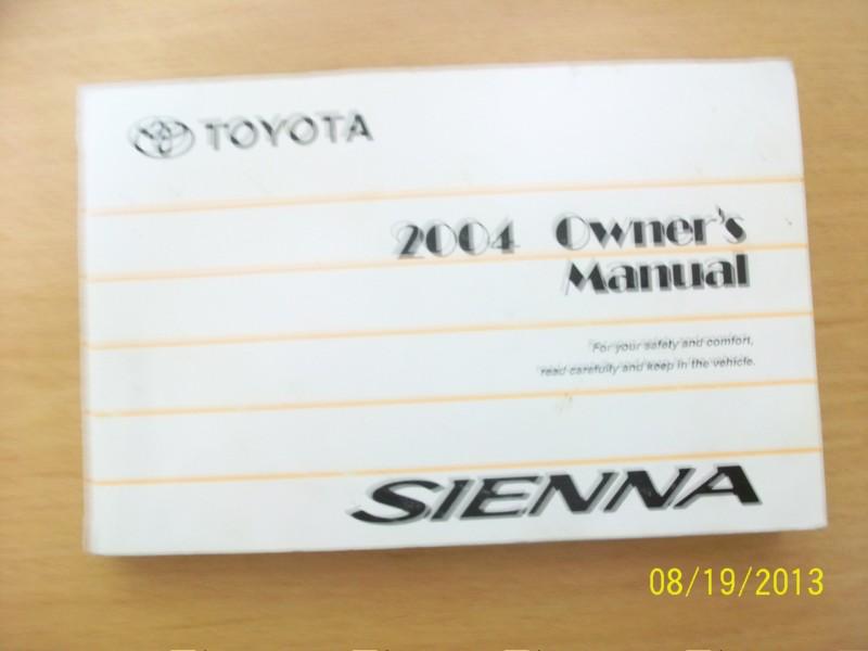 2004 toyota sienna  owners manual