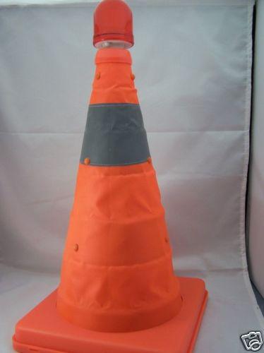 Safety collapsible cone and vest set w/blinking lig new
