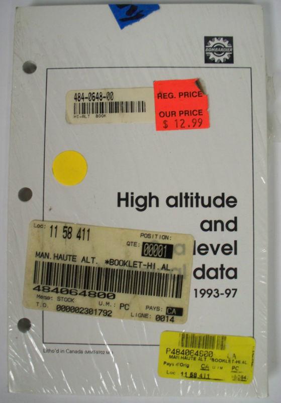 Bombardier high altitude and sea level technical data 1993-97 484-0648-00