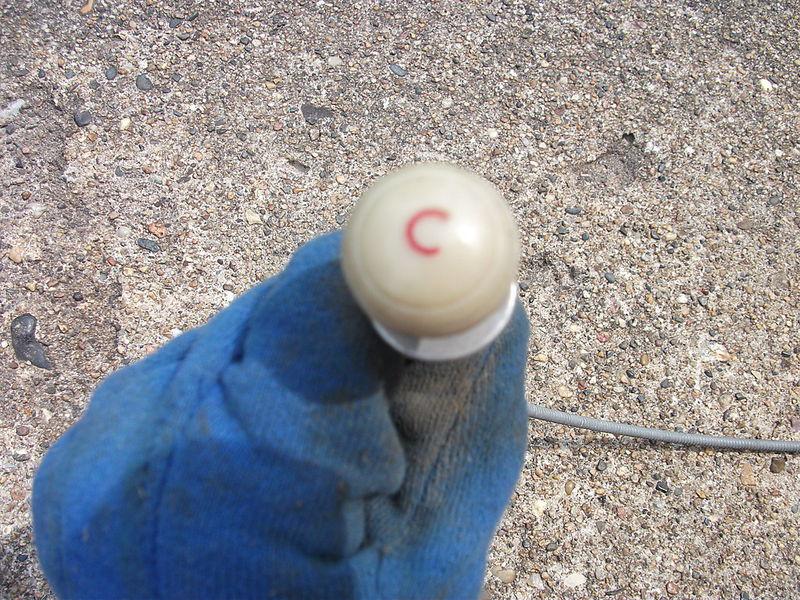 1940s era ford car choke cable with bakelite knob 