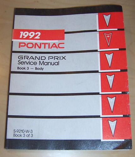 1992 pontiac grand prix body & trim gm factory repair service manual electrical