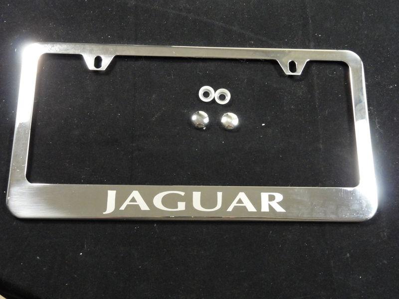 Jaguar  license plate frame stainless steel chrome