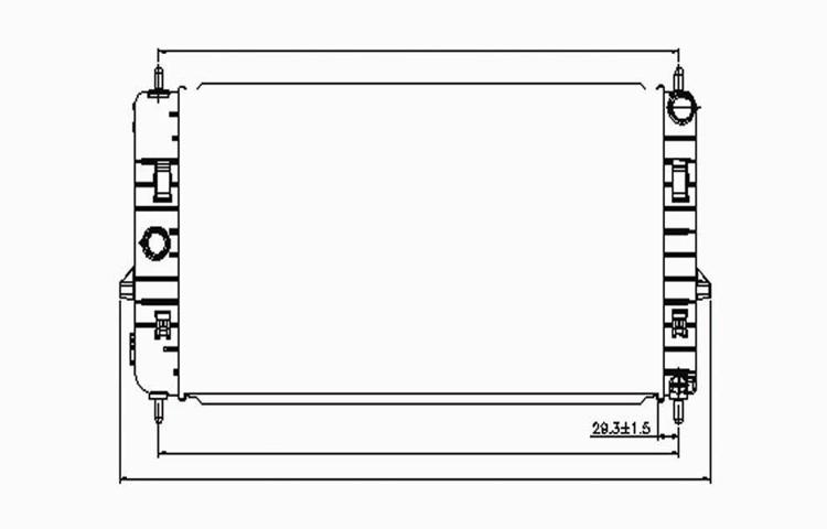 Replacement radiator 2005-2007 chevy cobalt 2004-2007 saturn ion 2.0 l4 22717621